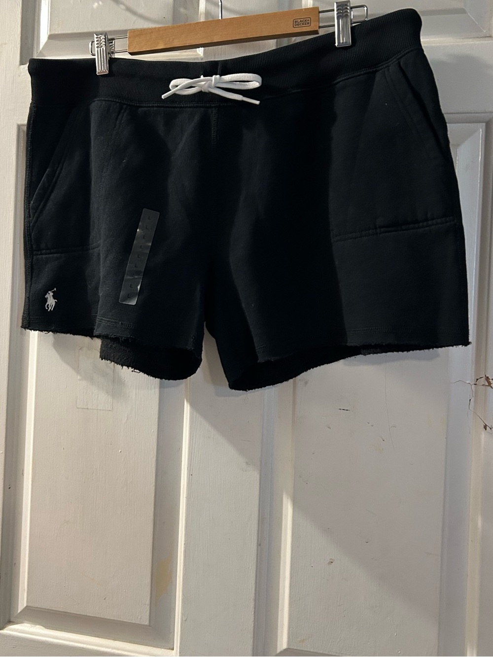 Polo by Ralph Lauren Black Cotton Drawstring Athletic Shorts